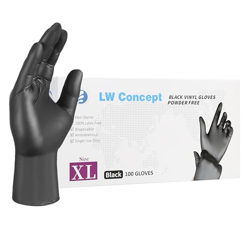 LW Concept Vinyl Exam Gloves - Latex-Free, Powder-Free, Non-Sterile
