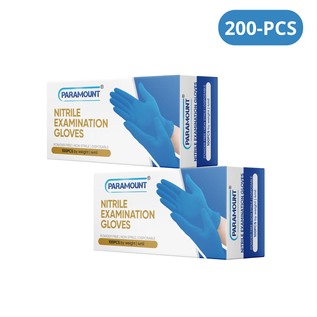 PARAMOUNT® Indigo Blue Nitrile Gloves | 4mil Exam Gloves | Powder Free Gloves
