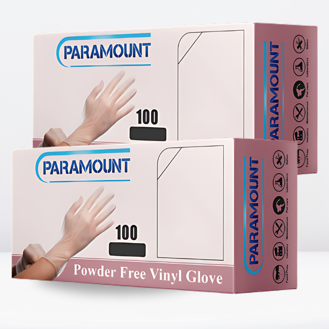 PARAMOUNT® Clear Gloves | 4mil Vinyl Gloves | Powder Free Gloves