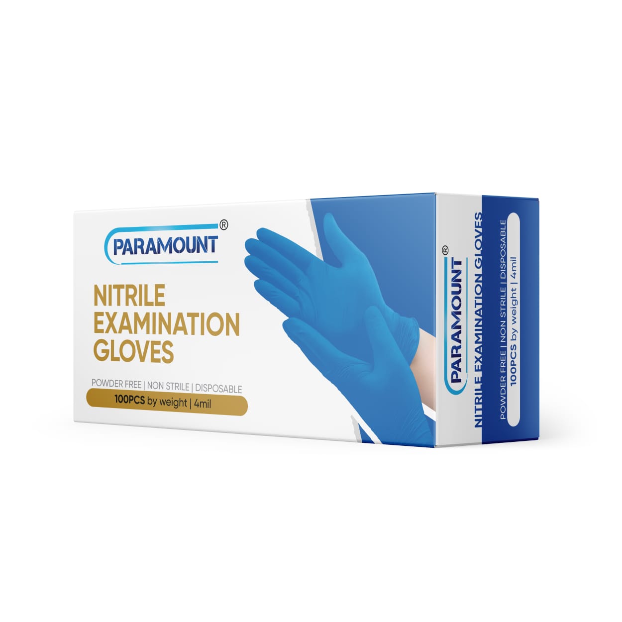 PARAMOUNT® Indigo Blue Nitrile Gloves | 4mil Exam Gloves | Powder Free Gloves