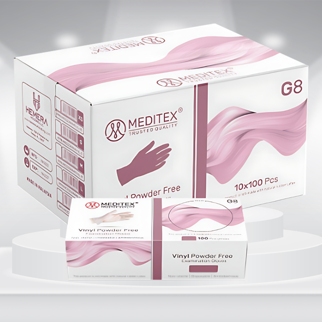 MEDITEX® (G8) Vinyl Gloves | 4mil Exam Gloves | Powder Free Gloves