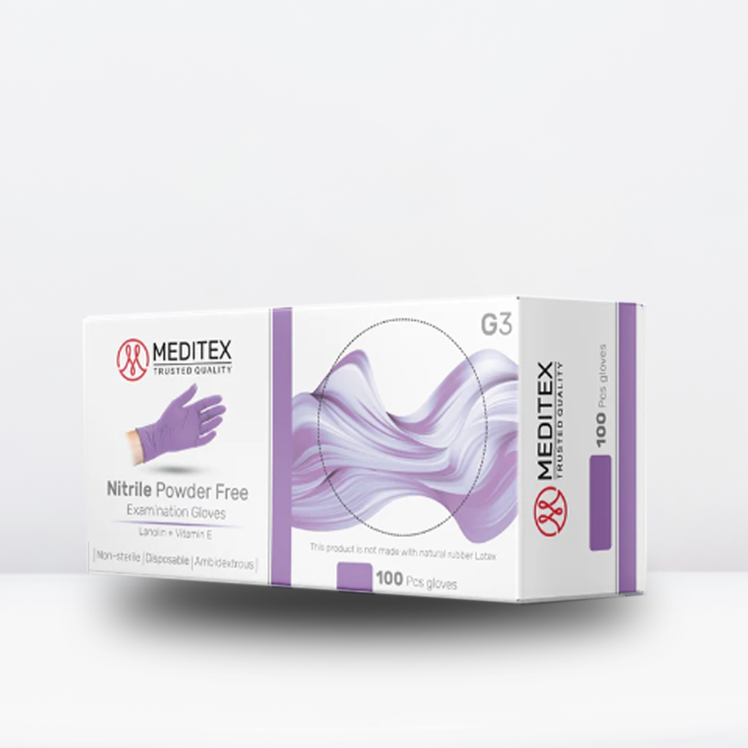 MEDITEX® (G3) Purple Nitrile Gloves | 4mil Exam Gloves | Powder Free Gloves