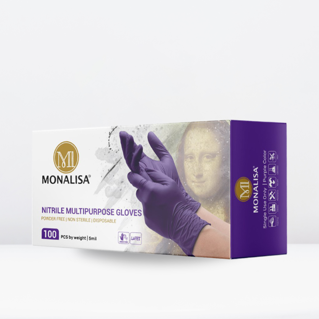 MONALISA™ Purple Nitrile Gloves | 5mil Exam Gloves | Powder Free Gloves