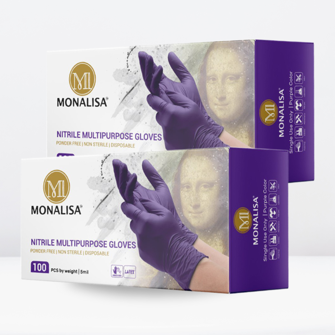 MONALISA™ Purple Nitrile Gloves | 5mil Exam Gloves | Powder Free Gloves