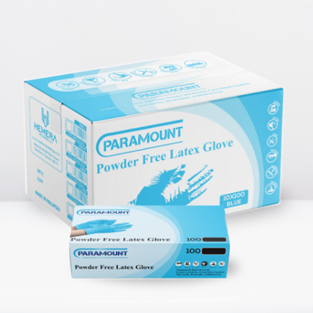 PARAMOUNT® Blue Nitrile Gloves | 4mil Exam Gloves | Powder Free Gloves