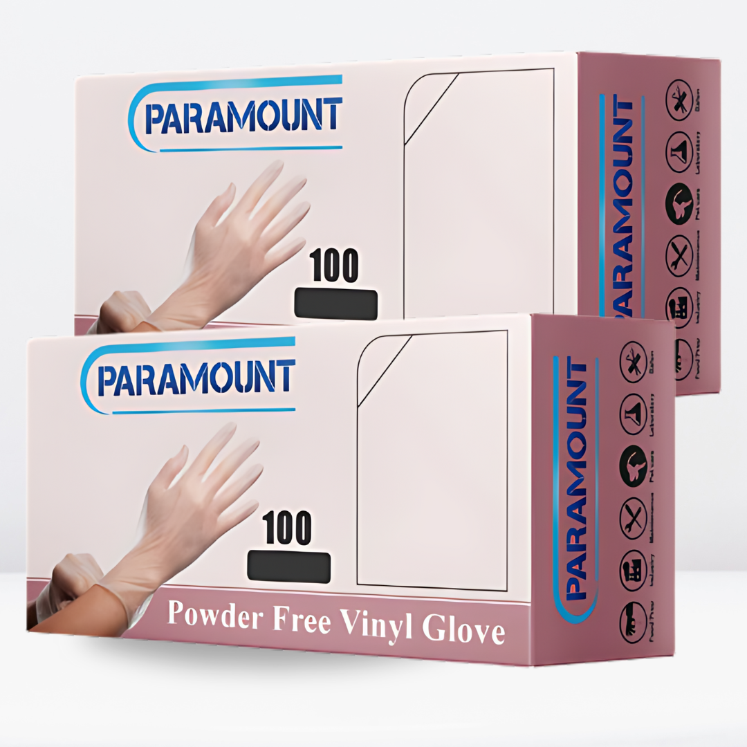 PARAMOUNT® Clear Gloves | 4mil Vinyle Gloves | Powder Free Gloves