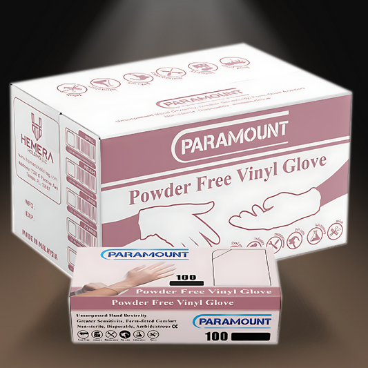 PARAMOUNT® CLEAR VINYL GLOVES POWDER-FREE MULTI-PURPOSE 4MIL
