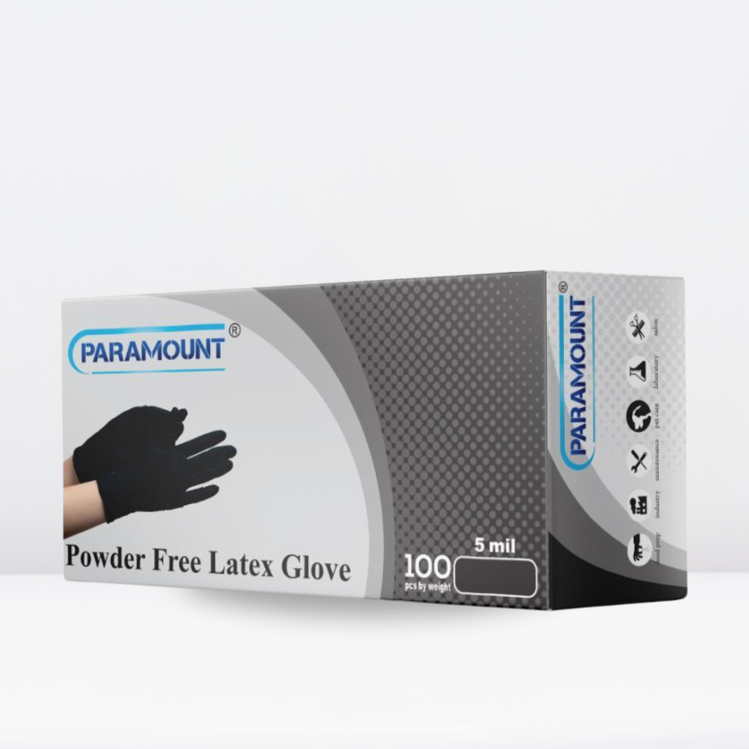 PARAMOUNT® Black Nitrile Gloves | 4mil Exam Gloves | Powder Free Gloves