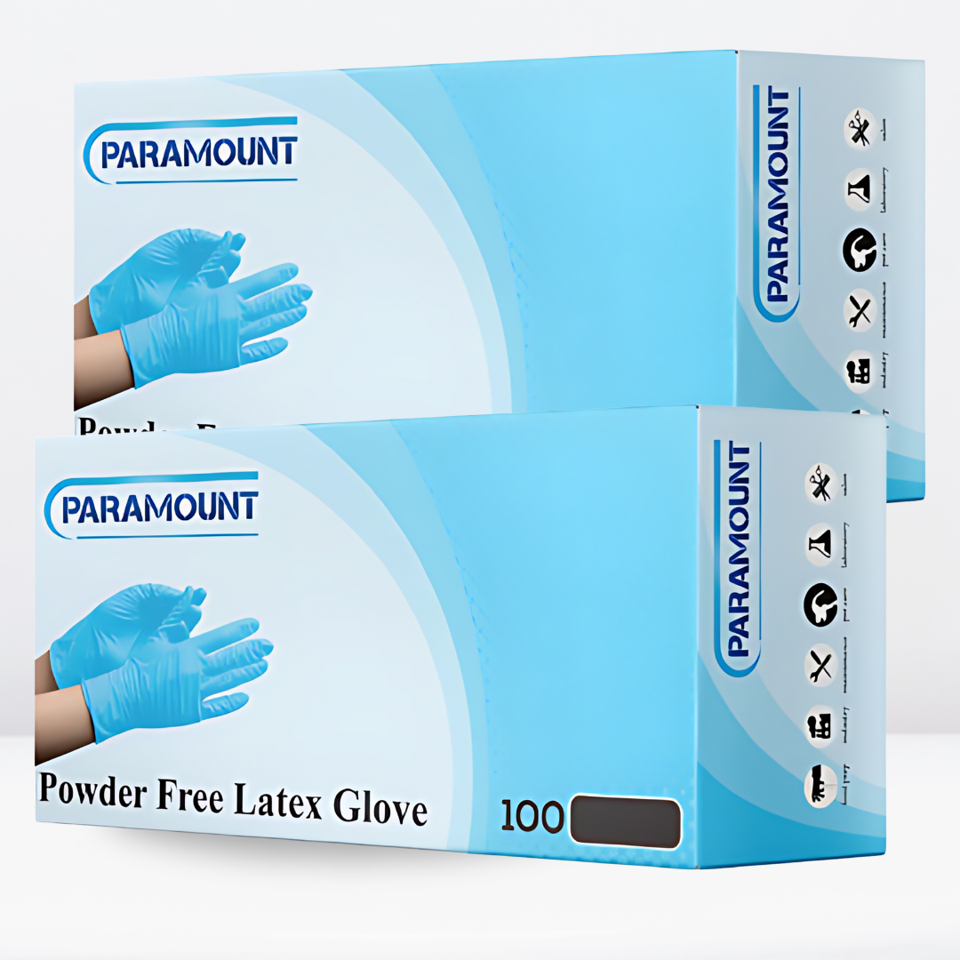 PARAMOUNT® Blue Nitrile Gloves | 4mil Exam Gloves | Powder Free Gloves