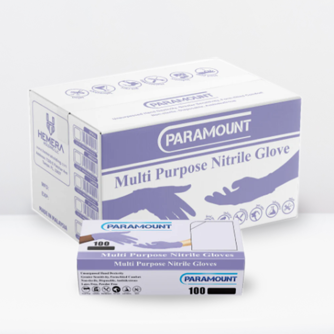 Paramount® Purple Nitrile Gloves | 4mil Exam Gloves | Powder Free Gloves