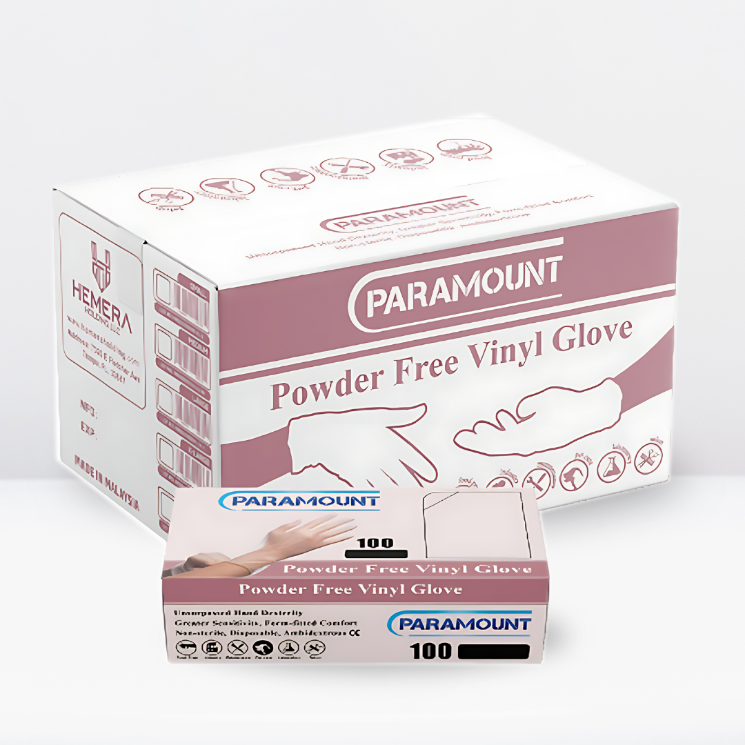 PARAMOUNT® Clear Gloves | 4mil Vinyle Gloves | Powder Free Gloves